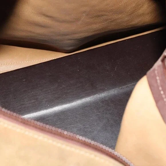 LOEWE Anagram Boston Bag Suede Brown Gold - Picture 10 of 16